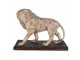 Béžová antik dekorativní socha lev Lion - 55*23*40 cm Clayre & Eef