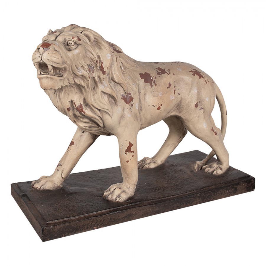 Béžová antik dekorativní socha lev Lion - 55*23*40 cm Clayre & Eef Béžová antik dekorativní socha lev Lion - 55*23*40 cm Clayre & Eef