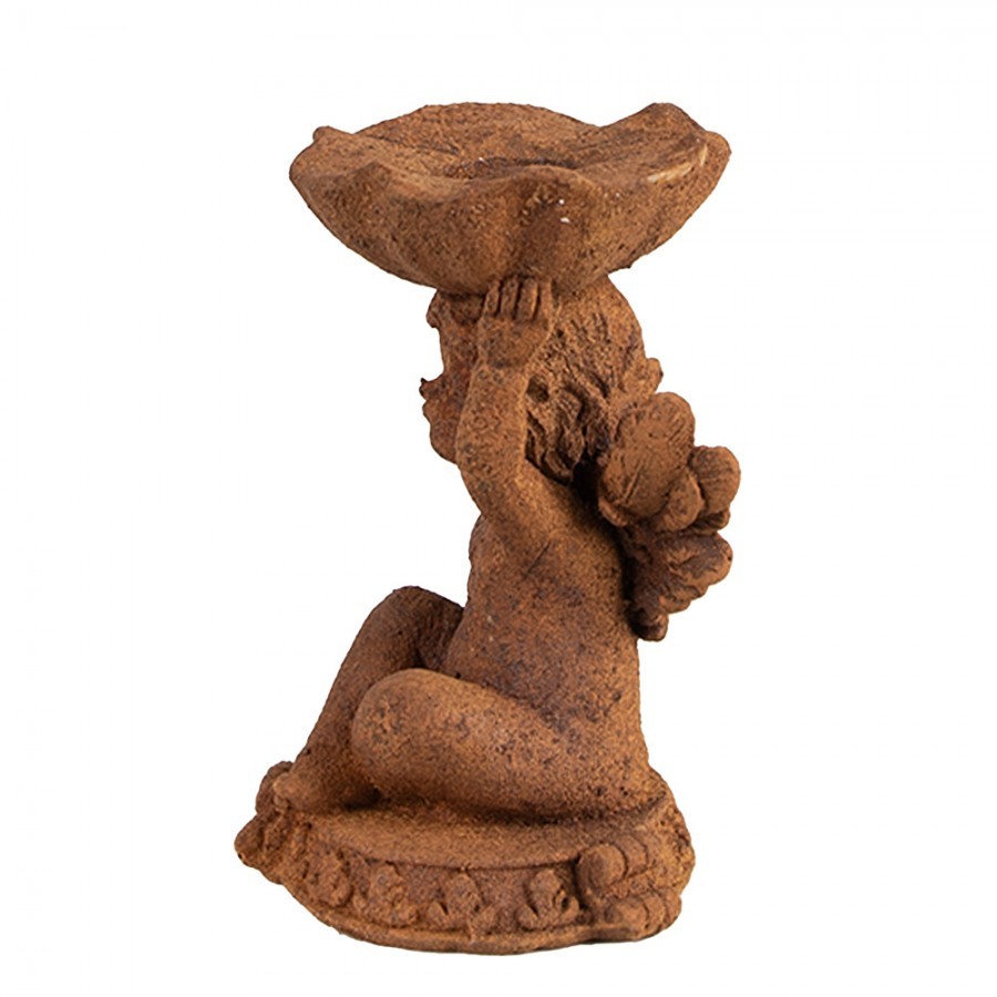 Svícen dekorativní rezavá figurka anděl - 7*7*12 cm Clayre & Eef Svícen dekorativní rezavá figurka anděl - 7*7*12 cm Clayre & Eef