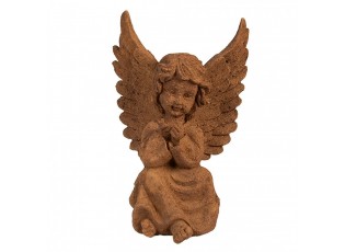Dekorativní rezavá figurka anděl sedící - 11*9*15 cm