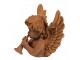 Dekorativní rezavá figurka anděl s trubkou - 11*11*12 cm Clayre & Eef