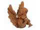 Dekorativní rezavá figurka anděl s trubkou - 11*11*12 cm Clayre & Eef