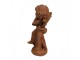 Dekorativní rezavá figurka andílek s harfou - 6*6*14 cm Clayre & Eef