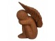 Dekorativní rezavá figurka anděl sedící - 11*7*15 cm Clayre & Eef