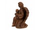 Dekorativní rezavá figurka anděl držící dítě - 13*11*18 cm Clayre & Eef