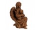 Dekorativní rezavá figurka anděl držící dítě - 13*11*18 cm Clayre & Eef