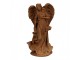 Dekorativní rezavá figurka anděl s holubicí - 12*10*23 cm Clayre & Eef
