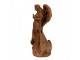 Dekorativní rezavá figurka anděl s holubicí - 12*10*23 cm Clayre & Eef