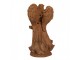 Dekorativní rezavá figurka anděl s holubicí - 12*10*23 cm Clayre & Eef