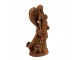 Dekorativní rezavá figurka anděl s holubicí - 12*10*23 cm Clayre & Eef