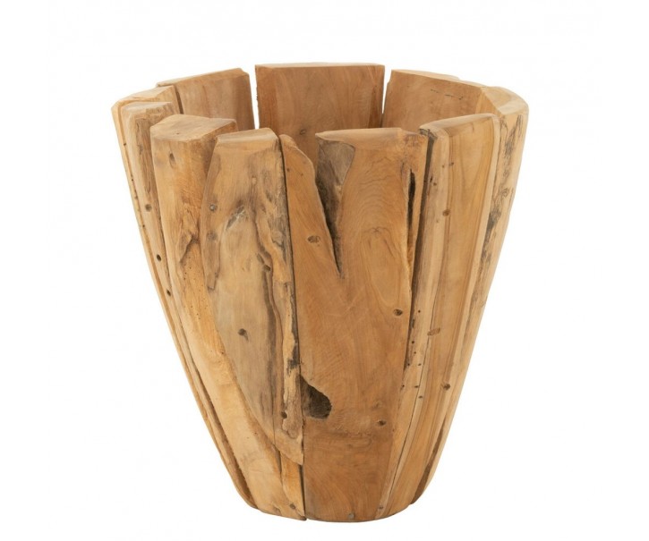 Dřevěný obal na květináč z teakového dřeva Jack - Ø 35*40 cm J-Line by Jolipa