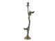 Bronzový antik kovový svícen s ptáčky Bird antique - 18*10*50 cm Light & Living