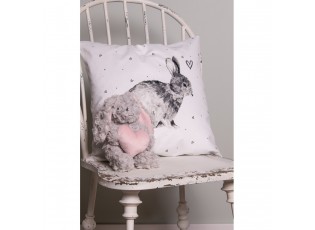 Povlak na polštář s králíčkem a srdíčky Bunnies in Love - 45*45 cm