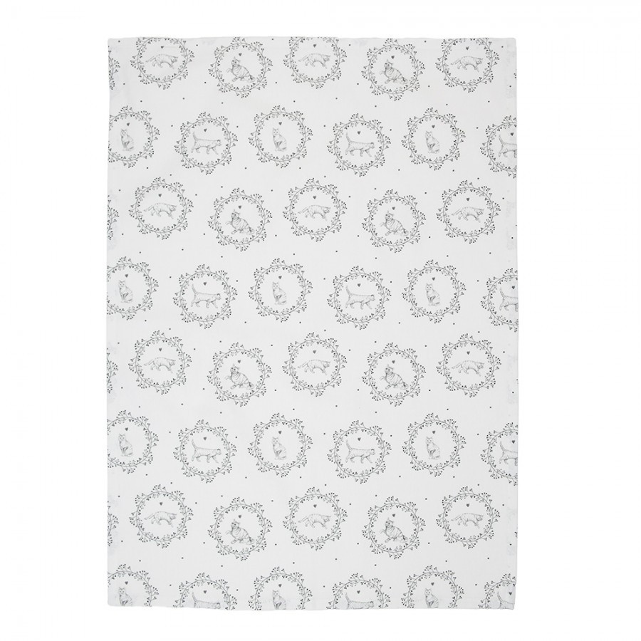 Kuchyňská bavlněná utěrka s kočičkami Lovely Grey Cats - 50*70cm