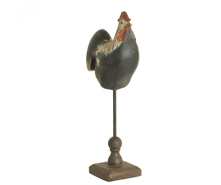 Dekorace kohout na podstavci - 16 * 8 * 34 cm Clayre & Eef