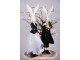 Set 2ks dekorace zajíc v černém a šedém - 14*12*47 / 14*12*47 cm Clayre & Eef