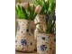 Béžový keramický džbán s modrými růžemi Blue Rose - 16*12*18 cm Clayre & Eef