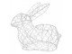 Bílý drátěný dekorační košík králík Bunny M - 25*13*22 cm Clayre & Eef