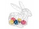 Bílý drátěný dekorační košík králík Bunny M - 25*13*22 cm Clayre & Eef