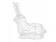 Bílý drátěný dekorační košík králík Bunny L - 28*15*30 cm Clayre & Eef