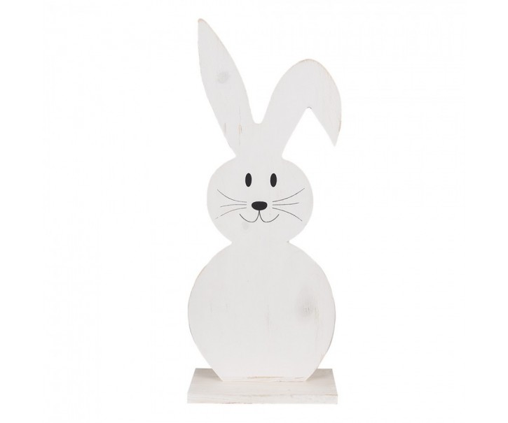 Bílá antik dekorativní dřevěná figurka králík - 20*9*50 cm Clayre & Eef
