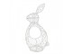 Bílý drátěný dekorační košík králík Bunny - 16*12*33 cm Clayre & Eef