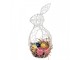 Bílý drátěný dekorační košík králík Bunny - 16*12*33 cm Clayre & Eef
