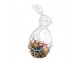 Bílý drátěný dekorační košík králík Bunny - 16*12*33 cm Clayre & Eef