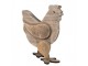 Hnědá antik dekorativní dřevěná figurka slepička - 23*12*28 cm Clayre & Eef