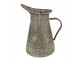 Šedý antik plechový dekorační džbánek - 21*15*25 cm Clayre & Eef