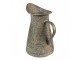 Šedý antik plechový dekorační džbánek - 21*15*25 cm Clayre & Eef