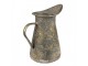 Šedý antik plechový dekorační džbánek - 21*15*25 cm Clayre & Eef