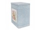 2ks károvaný plechový úložný box s králíčky - 21*15*25 / 18*13*22 cm Clayre & Eef