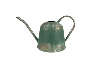 Zelená antik plechová dekorační konev - 41*20*23 cm