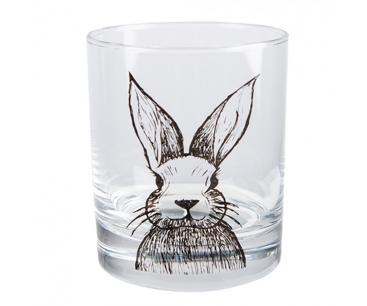 Sklenička na vodu s králíčkem Rabbit Cartoon - 300 ml Clayre & Eef