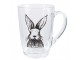 Skleněný hrnek na čaj s králíčkem Rabbit Cartoon - 11*8*11 cm / 300 ml Clayre & Eef