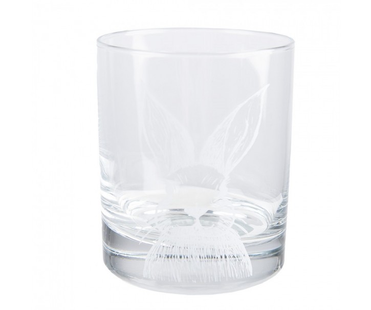 Sklenička na vodu s králíčkem Rabbit Cartoon - Ø 7*9 cm / 300 ml Clayre & Eef