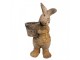 Dekorace socha králík s květináčkem - 23*18*41 cm Clayre & Eef