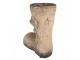 Dekorativní květináč vysoká bota s květinou a žabkou - 26*15*30 cm Clayre & Eef