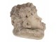 Šedo-béžový antik květináč hlava chlapce s květy - 20*20*19 cm Clayre & Eef