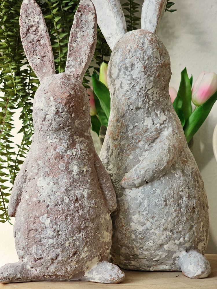Béžová antik dekorace socha králík - 11*11*26 cm Clayre & Eef Béžová antik dekorace socha králík - 11*11*26 cm Clayre & Eef