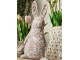 Béžová antik dekorace socha králík - 11*11*26 cm Clayre & Eef