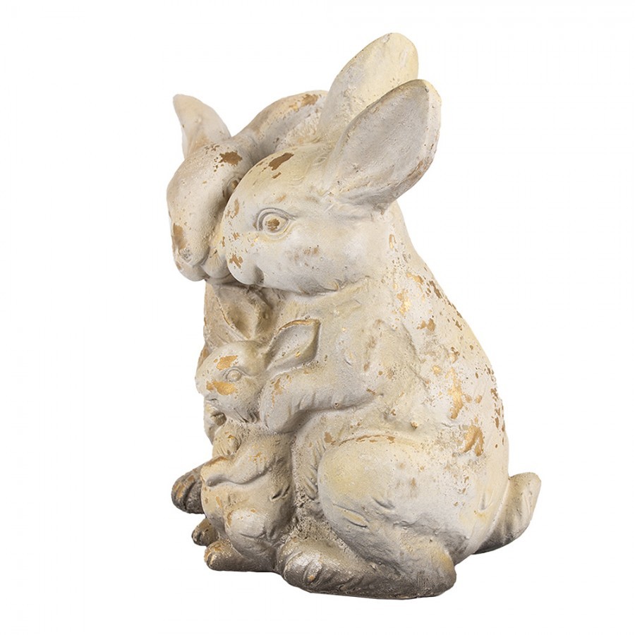 Béžovo-hnědá dekorativní figurka králíčci rodinka - 26*18*33 cm Clayre & Eef Béžovo-hnědá dekorativní figurka králíčci rodinka - 26*18*33 cm Clayre & Eef