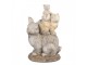 Béžovo-hnědá dekorativní figurka králiččí rodinka - 27*18*43 cm Clayre & Eef