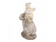 Béžovo-hnědá dekorativní figurka králiččí rodinka - 27*18*43 cm Clayre & Eef