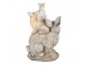 Béžovo-hnědá dekorativní figurka králiččí rodinka - 27*18*43 cm Clayre & Eef