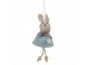 Modrý plstěný závěsný velikonoční králíček Magiccal - 6*3*13 cm Clayre & Eef