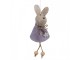 Fialový plstěný závěsný velikonoční králíček Magiccal - 6*3*13 cm Clayre & Eef