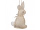 Béžový filcový závěsný králíček - 10 cm Clayre & Eef