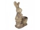 Béžová antik dekorace králík s květináčkem - 38*22*49 cm Clayre & Eef